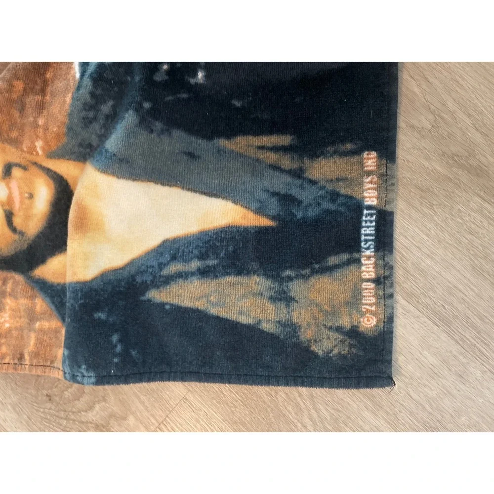Backstreet Boys 2000 Towel Black Blue BSB Boy Band Y2K Pop Music Beach Bath